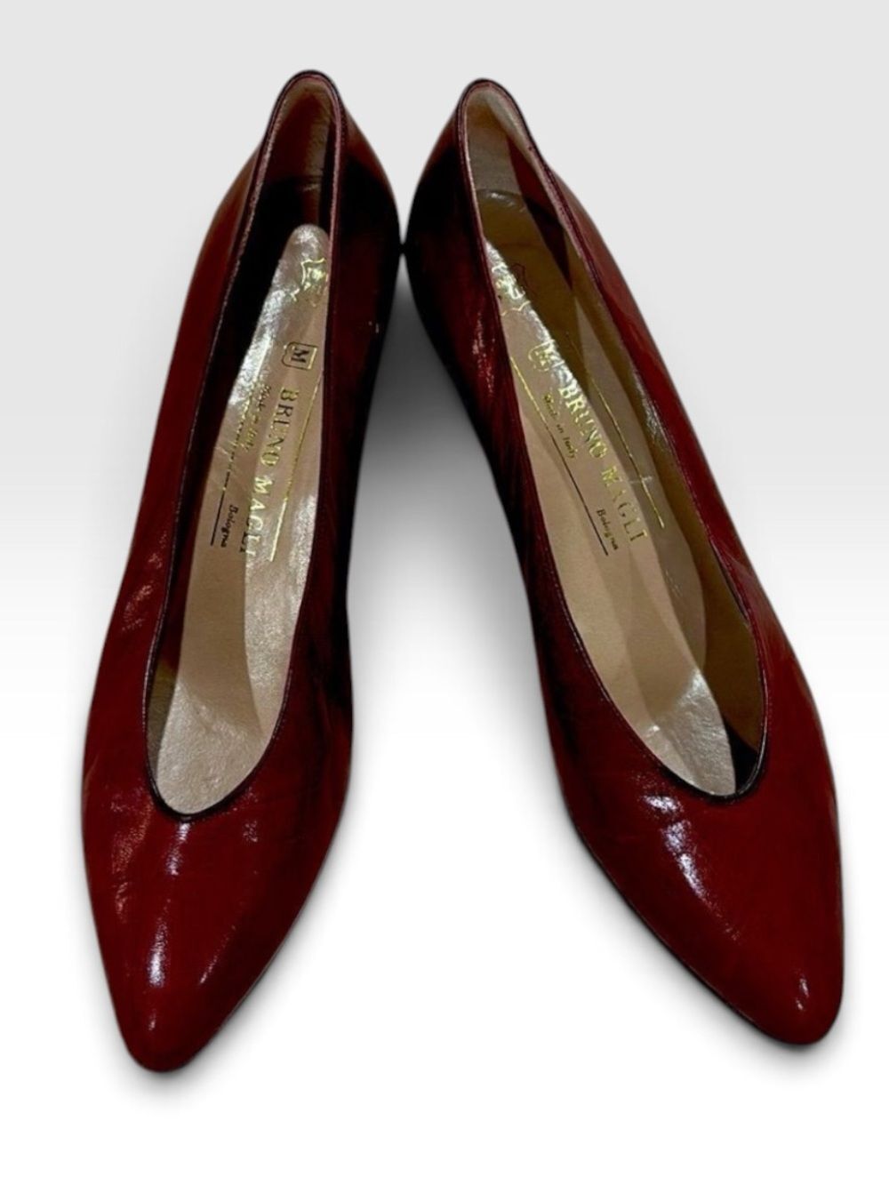 Ladies Bruno Magli Deep Red/Burgandy Pumps 8AA Italian Made